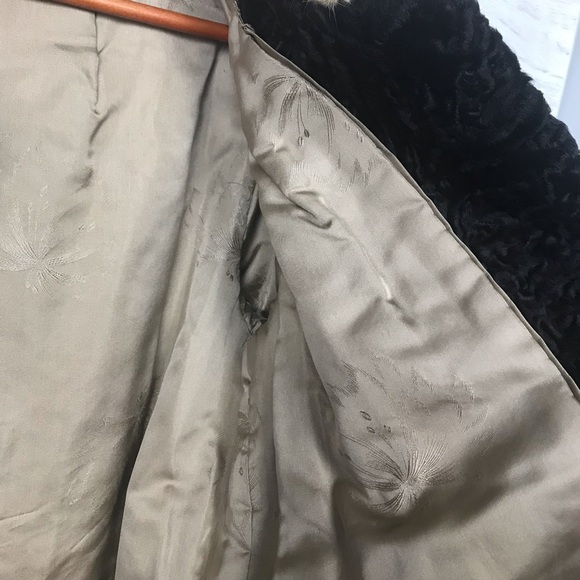 VINTAGE Persian Lambswool Coat with Mink Collar - Picture 6 of 8